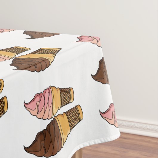 アイスクリームコーン漫画イラストレーション テーブルクロス (インサイチュ)
