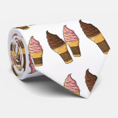 アイスクリームコーン漫画イラストレーション ネクタイ (ロール)