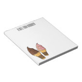 アイスクリームコーン漫画イラストレーション ノートパッド (アングル)