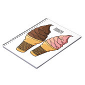 アイスクリームコーン漫画イラストレーション ノートブック (左側)