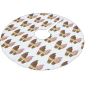 アイスクリームコーン漫画イラストレーション ブラッシュドポリエステルツリースカート (アングル)