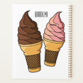 アイスクリームコーン漫画イラストレーション プランナー手帳 (裏面)