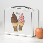 アイスクリームコーン漫画イラストレーション メタルランチボックス (インサイチュ)