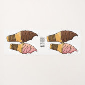 アイスクリームコーン漫画イラストレーション ヨガマット (裏面(横))