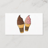 アイスクリームコーン漫画イラストレーション 名刺 (裏面)