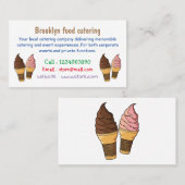 アイスクリームコーン漫画イラストレーション 名刺 (正面/裏面)