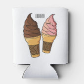 アイスクリームコーン漫画イラストレーション 缶クーラー (裏面)