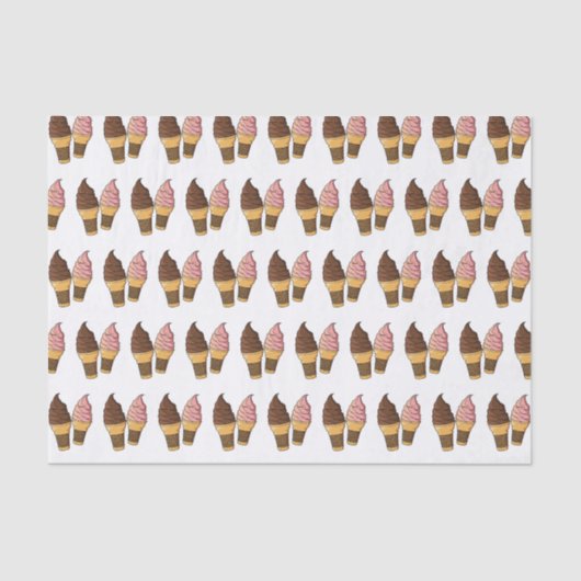 アイスクリームコーン漫画イラストレーション 薄葉紙 (正面)
