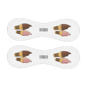 アイスクリームコーン漫画イラストレーション 野球ボール (パネル)