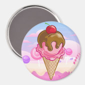 アイスクリームコーン磁石 マグネット (正面/裏面)