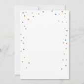 アイスクリームコーン紙吹雪ボーイファースト誕生日 招待状 (裏面)