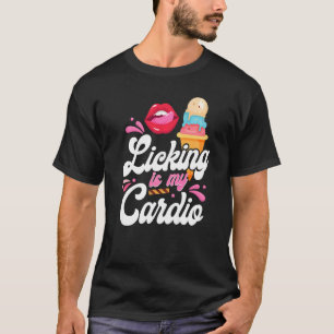 アイスクリームコーン舐めは私の心臓部 Tシャツ