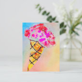 アイスクリームコーン葉書 ポストカード (スタンド正面)