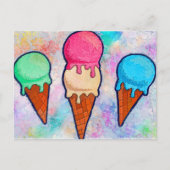 アイスクリームコーン葉書 ポストカード (正面)