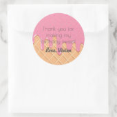 アイスクリームコーン誕生日シール ラウンドシール (バッグ)