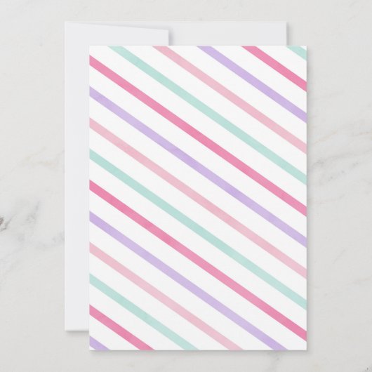 アイスクリームコーン誕生日パーティーの招待状 招待状 (裏面)