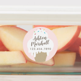 アイスクリームコーン防水キッズシール ラベル