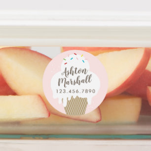 アイスクリームコーン防水キッズシール ラベル