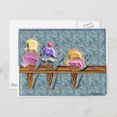 アイスクリームコーン3 1 ポストカード (正面/裏面)