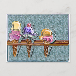 アイスクリームコーン3 1 ポストカード