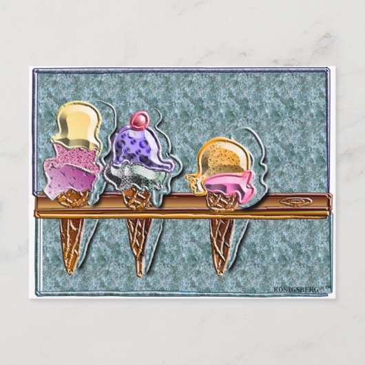 アイスクリームコーン3 1 ポストカード (正面)