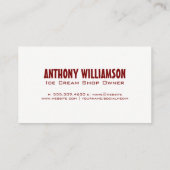 アイスクリームコーン | アイシングの滴り 名刺 (裏面)