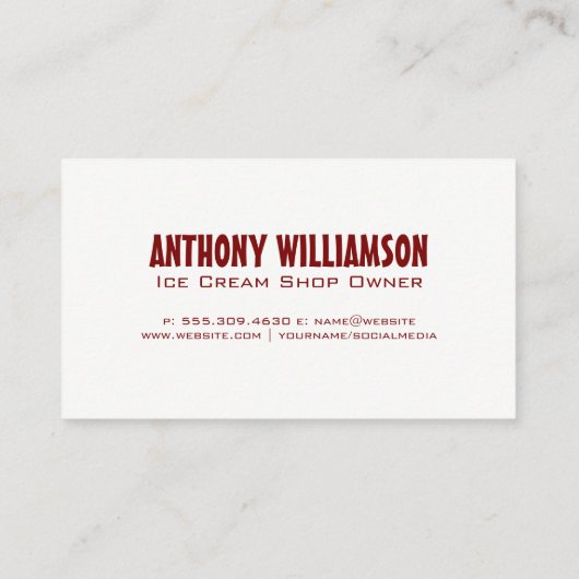 アイスクリームコーン | アイシングの滴り 名刺 (裏面)