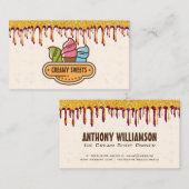 アイスクリームコーン | グリッターアイシングドライブ 名刺 (正面/裏面)