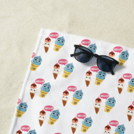 アイスクリームコーン ビーチタオル