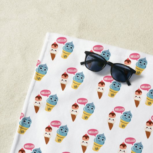 アイスクリームコーン ビーチタオル (インサイチュ)