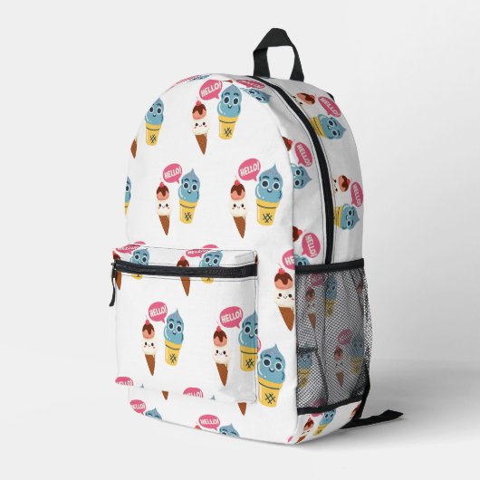 アイスクリームコーン プリントバックパック (裏面右端)