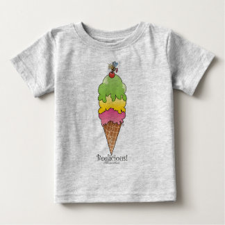 アイスクリームコーン ベビーTシャツ