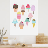 アイスクリームコーン ポスター (キッチン)