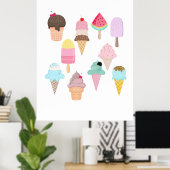アイスクリームコーン ポスター (ホームオフィス)