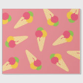 アイスクリームコーン ラッピングペーパー (フラット)