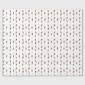 アイスクリームコーン&リボン 誕生日ラッピングペーパー ラッピングペーパー (フラット)