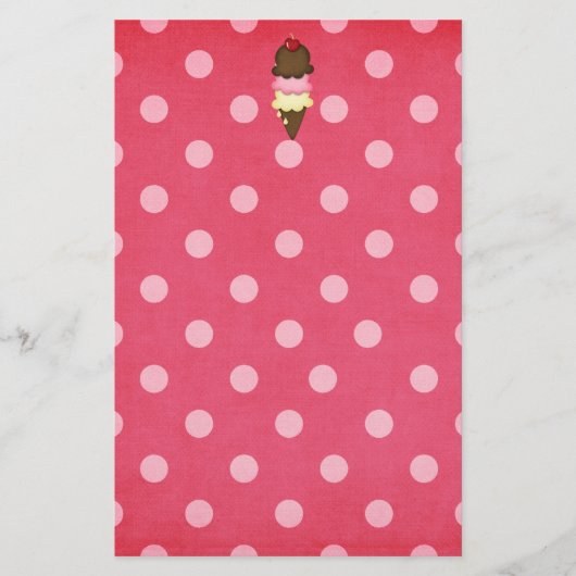 アイスクリームコーン 便箋 (正面)