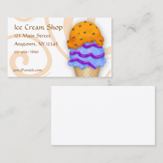アイスクリームコーン 名刺 (正面/裏面)