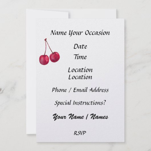 アイスクリームコーン 招待状 (裏面)