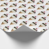 アイスクリームコーン（白） ラッピングペーパー (角)