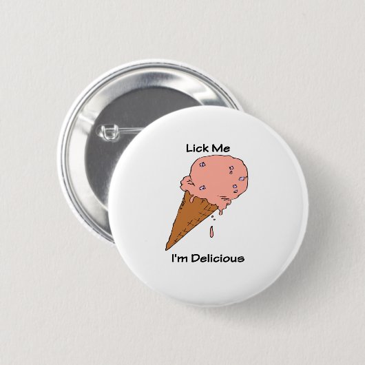 アイスクリームコーン-私を舐めて下さい 缶バッジ (正面&裏面)