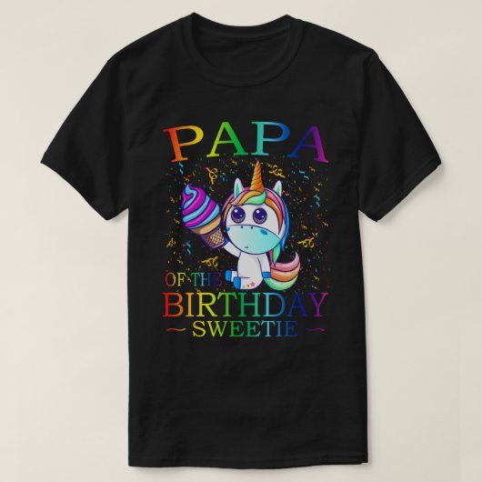 アイスクリームコーンPAPAの誕生日スウィーティパーティー Tシャツ (デザイン正面)