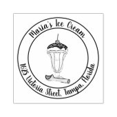 アイスクリームゴムのスタンプリターン住所 ラバースタンプ (インプリント)