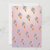 アイスクリームサボスフラワーズサマーバースデーパーティー 招待状 (裏面)