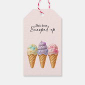 アイスクリームサマースコップアップブライダルシャワーのお願い ギフトタグ (裏面)