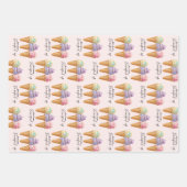 アイスクリームサマースコップアップブライダルシャワーのお願い ラッピングペーパーシート (正面2)