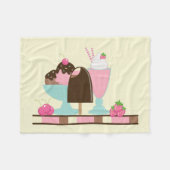 アイスクリームサマートリート フリースブランケット (正面(横))