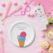 アイスクリームサマーバースデーパーティー ペーパープレート (パーティー)