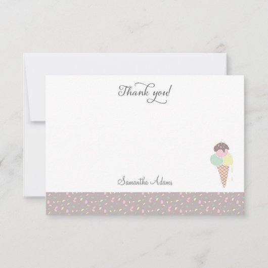 アイスクリームサンキューカード サンキューカード (正面)