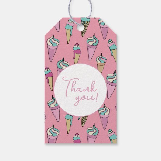 アイスクリームサンキュー ギフトタグ (正面)